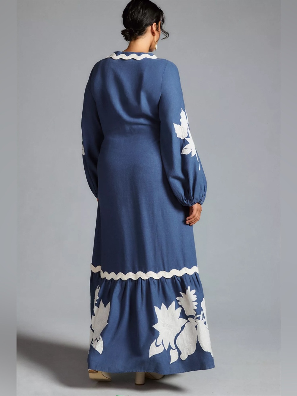 Farm Rio Embroidered Long-Sleeve Dress Size S - Picture 7 of 12